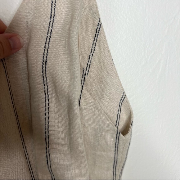 Reformation Cayman Mini Dress Cream Linen Button Down Tank Sleeveless Size M - Picture 7 of 15